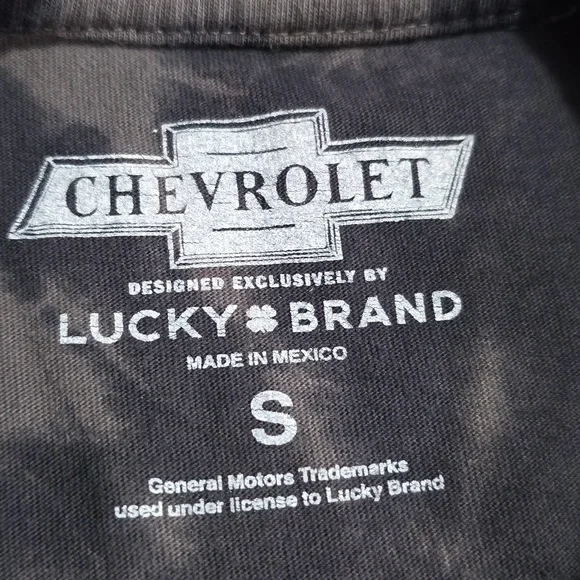 Lucky Brand Men's Chevrolet Camaro Short Sleeve Tie Dye Tee Raven Tie Dye S - Picture 3 of 10